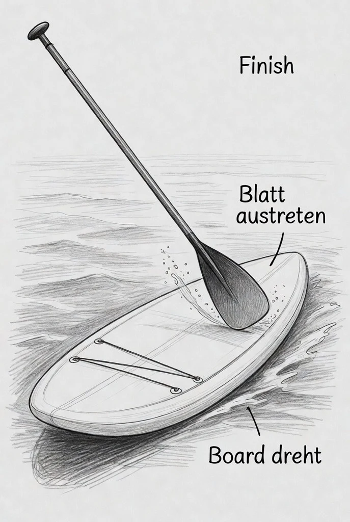 Nach der Wende gleichmäßig weiter vorwärtsschlagen.